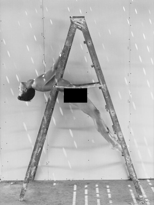 Construction Nudes Print: Daniel on Ladder - 32" x 28" Archival Inkjet Print Edition of 9