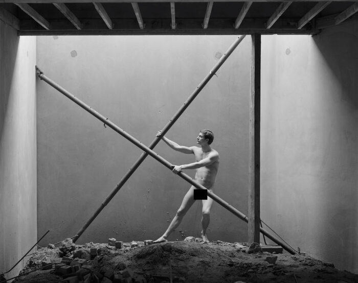 Construction Nudes Print: Brion with Cross Bracing
